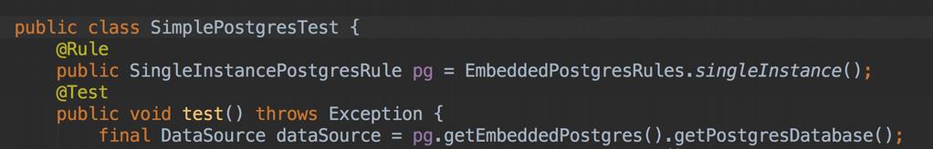 Embedded PostgreSQL (for TEST) com.opentable.
