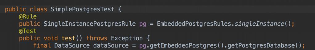 Embedded PostgreSQL (for TEST) com.opentable.