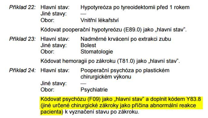 Instrukční příručka a kódy T80-T88 Komentář: Správné použití Abecedního seznamu a Tabelárního seznamu