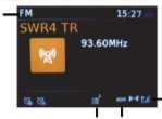 Režim Úroveň signálu Pozice předvolby RDS informace 8.2 Příjem FM (FM) s informacemi RDS RDS je způsob přenosu doplňujících informací prostřednictvím FM vysílání.