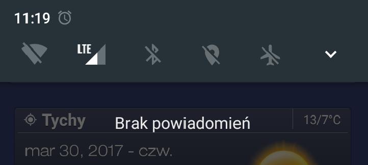PANEL RYCHLÉHO NASTAVENÍ Pomocí panelu tohoto můžete rychle a snadno povolit / deaktivovat některé funkce zařízení, jako je Wi-Fi, GPS atd.