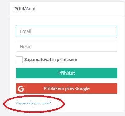 2. Vyplňte svůj email (pozor, systém rozlišuje velká a malá písmena) a klikněte na tlačítko Zaslat instrukce pro reset hesla. 3.