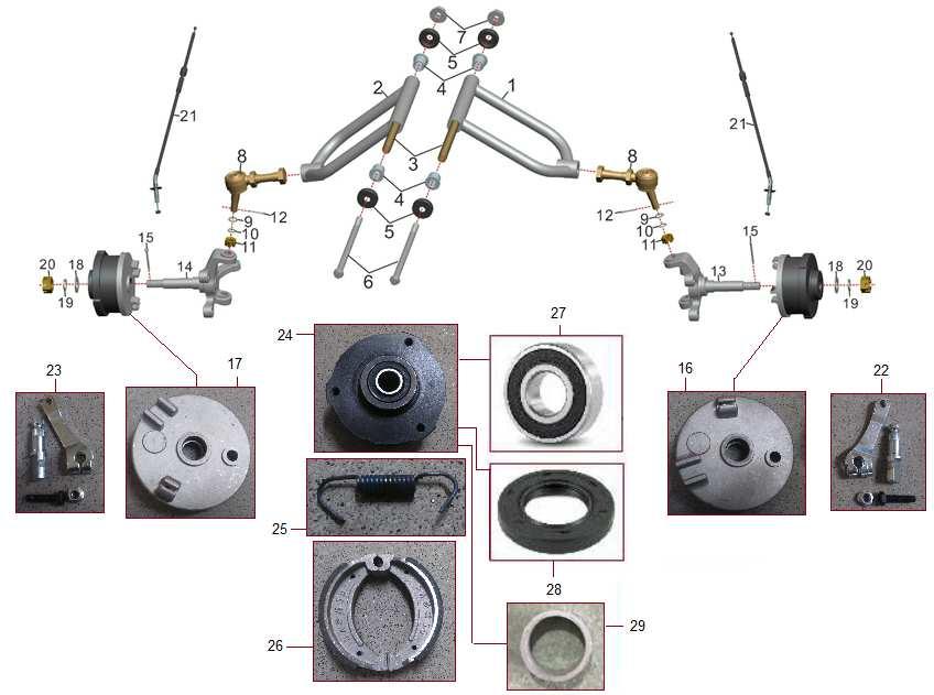 1 541200032 Levá horní vidlice Upper left swingarm 2 541200033 Pravá horní vidlice Upper right swingarm 3 541200034 Pouzdro Bushing 4 541200035 Plastové pouzdro Palstic bushing 5 541200036 Krytka