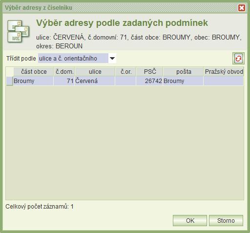 Osoba jednající jménem žadatele je předvyplněna dle jména přihlášeného uživatele. Údaj lze změnit kliknutím na tlačítko u pole.