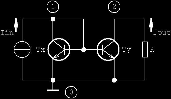 první tranzistor á transforační rovnice druhý tranzistor á