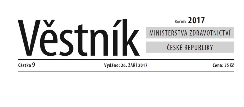 Národní registr zdravotnických pracovníků NRZP zřízení MZČR ke dni 19. 9. 2017 na základě zákona č. 372/2011 Sb.