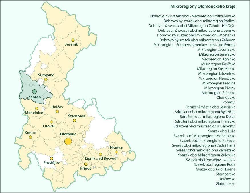 1.2 Správní členění Z administrativního hlediska se mikroregion Zábřežsko rozkládá v jižní části okresu Šumperk.