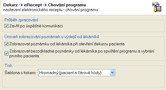 Tlačítko Ověřit RLPO Odešle "pozdrav" serveru Registr léčivých přípravků s omezením. Pokud bude nastavení v pořádku, server vrátí aktuální datum a čas.