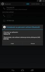 Bluetooth - párování zařízení 1. V menu stisknete ikonu Nastavení. 2. Vyberete možnost Bluetooth. 3.