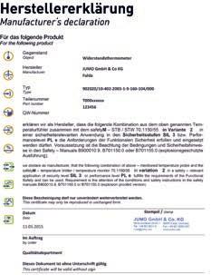 JUMO Safety Performance Kompaktní řešení Elektronické produkty Senzory Nabídka školení SIL klasifikace kompaktního řešení Díky desítkám let zkušeností v oblasti měření teploty a bezpečnostní regulace