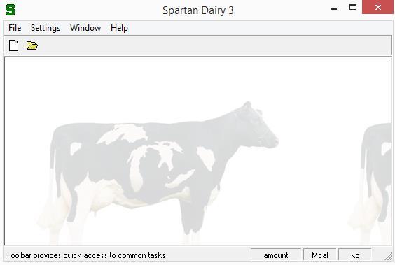 Základní orientace v programu - Program spustíme rozkliknutím zelené ikony S (Spartan Diary 3) - Na obrazovce nyní vidítme hlavní okno s lištou, na které se v horní části objeví hlavní menu.