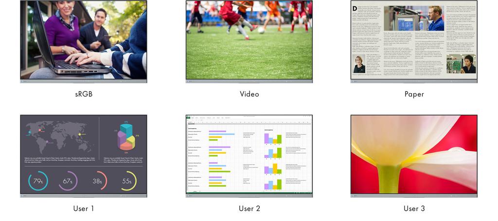 Režimy FineContrast: Optimalizované zobrazení jediným stisknutím tlačítka Režimy FineContrast vám usnadňují práci a sledování obrázků, textů a filmů.