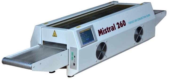 Mistral 260 Pro přetavení jsem si vybral metodu přetavení pomocí horkého vzduchu. Používal jsem pec Mistral 260.