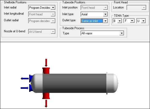 800mm do kolonky Inlet/outlet spacing v části Baffle spacing pracovního okna geometrie přepážek. Obr.