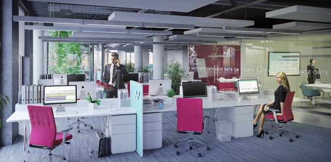 nadzemních a 2 podzemní podlaží s celkovým počtem 1 300 m2 8 000 m2 kancelářských a 1 300 m2