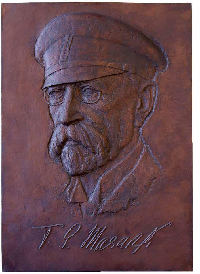 T. G. Masaryk, reliéf, 57 39 cm, 2018 VESELÁK JAROSLAV,