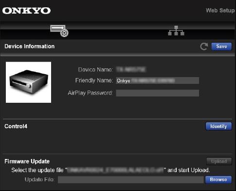 Pokročilá nastavení Web Setup Nastavení funkce sítě pro tuto jednotku můžete provést v internetovém prohlížeči na PC, smartphone, apod. 1.