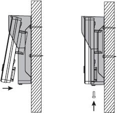 b) Upevnění na stěnu a připojení Postupujte podle níže uvedených kroků: Nejdříve odšroubujte 4 šrouby a odstraňte kryt svorkovnice (9).