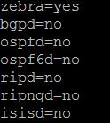 Obr. 6.5: Aktivace odpovídajícího směrovacího démona. Obr. 6.6: Konfigurace router advertisement zpráv. echo 1 > /sys/module/ipv6/parameters/snd is router 6.