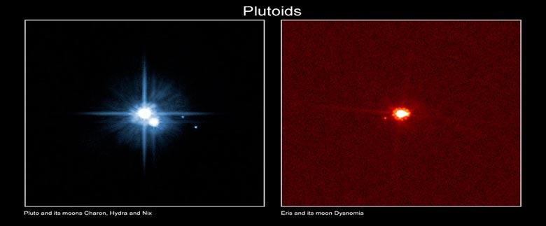 Obr. 11: Dva plutoidy Pluto a Eris těles (CSBN).