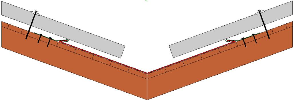 Úžlabí Montáž úžlabí probíhá před montáží krytiny a kotví se za pomoci příponek.