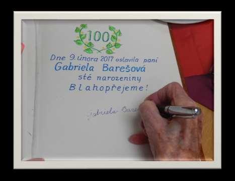 Únor 2017 V únoru jsme oslavili 100 narozeniny naší klientky paní Barešové.