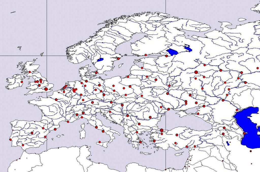 M rostoru Vzdálenost měst v mě není ničím iným než mticí vzdálenosti v D rostoru Brcelon Bělehrd Berlín Brusel Bukurešť Budešť Kodň Dublin Hmburg Istnbul Kiev Londýn Mdrid Vzdálenost v km Brcelon 0