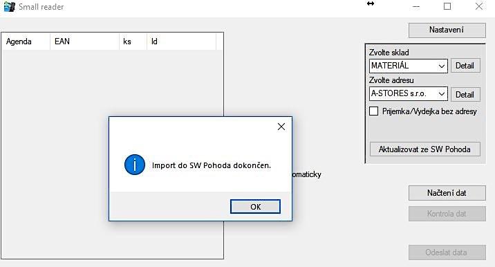 Stránka 11 z 12 obr. Import dokončen 7.