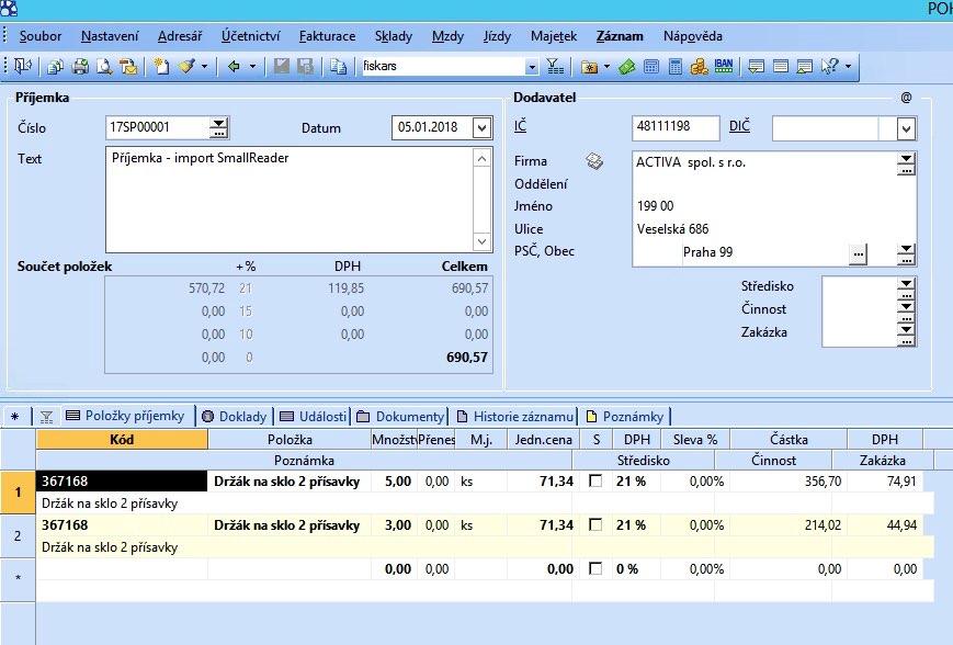 Stránka 3 z 12 2. Použití programu Software Small Reader slouží pro off-line sběr dat při příjmu, výdeji nebo vytváření inventurních seznamů zboží.