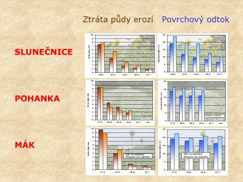 Vliv vybraných plodin během jejich