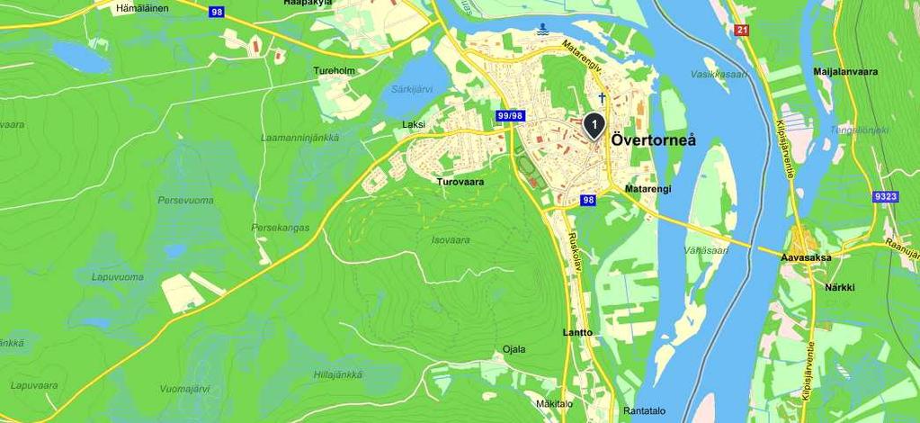 Ylitornio (FIN) a Övertorneå (ŠV) <http://kartor.eniro.