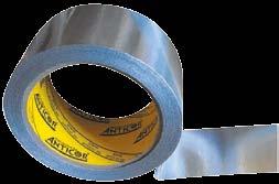 Hliníkové a pokovené pásky 341 Anticor Samolepící pokovená páska Polypropylenová fólie s napařenou vrstvou hliníku, transparentní akrylátové lepidlo, bez přeložky.