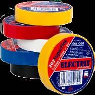 Elektrotechnické izolační pásky 211 Electrix Elektrotechnická izolační PVC páska Kvalitní páska s lepidlem na bázi syntetického kaučuku mající vynikající elektrické, chemické a fyzikální vlastnosti a