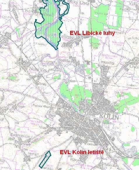 Nejbližší evropsky významné lokality: EVL Kolín - letiště - cca 3,5 km JZ směrem od záměru EVL Libické luhy - cca 6 k SZ směrem od záměru C.1.