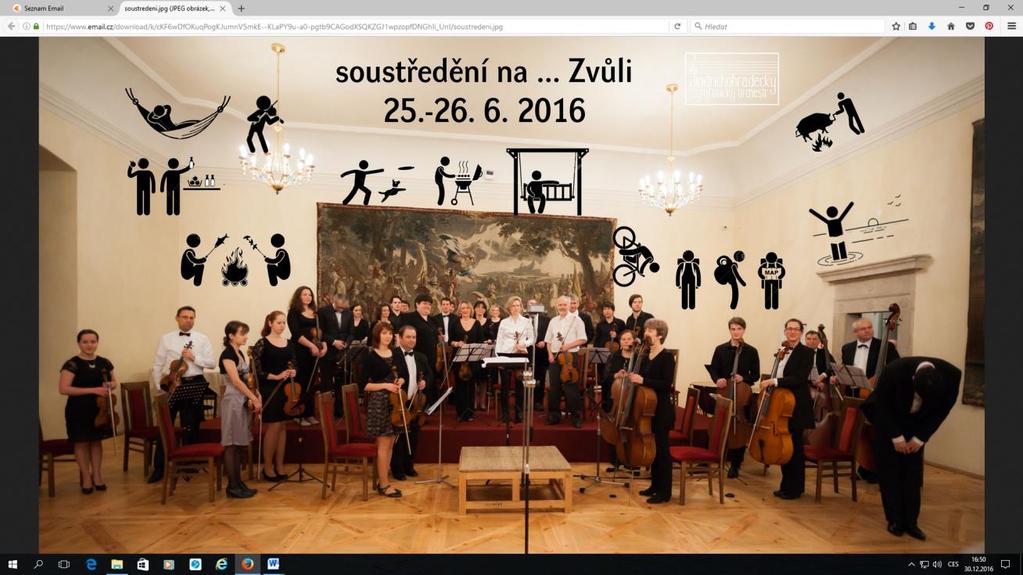 Letní koncert Jindřichohradecký symfonický orchestr zve všechny své posluchače na Letní