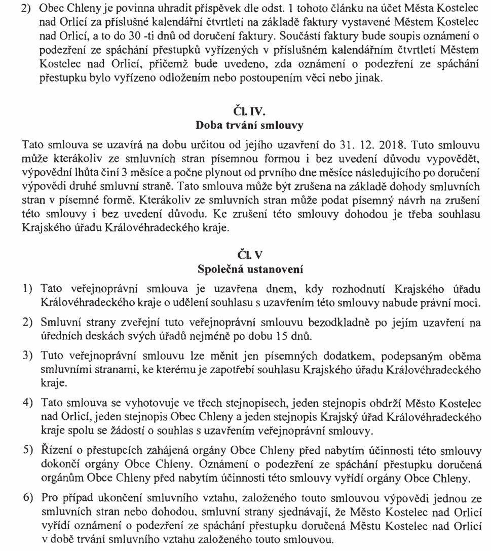 Částka 2/2015 Věstník právních předpisů Královéhradeckého kraje Strana 122 V Chlenech dne 7. 1. 2015 V Kostelci nad Orlicí dne 7.