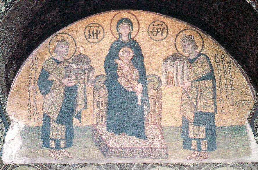 Chrám Hagia Sophia, Konstantinopol (dnes Istanbul), Matka Boží po pravici s
