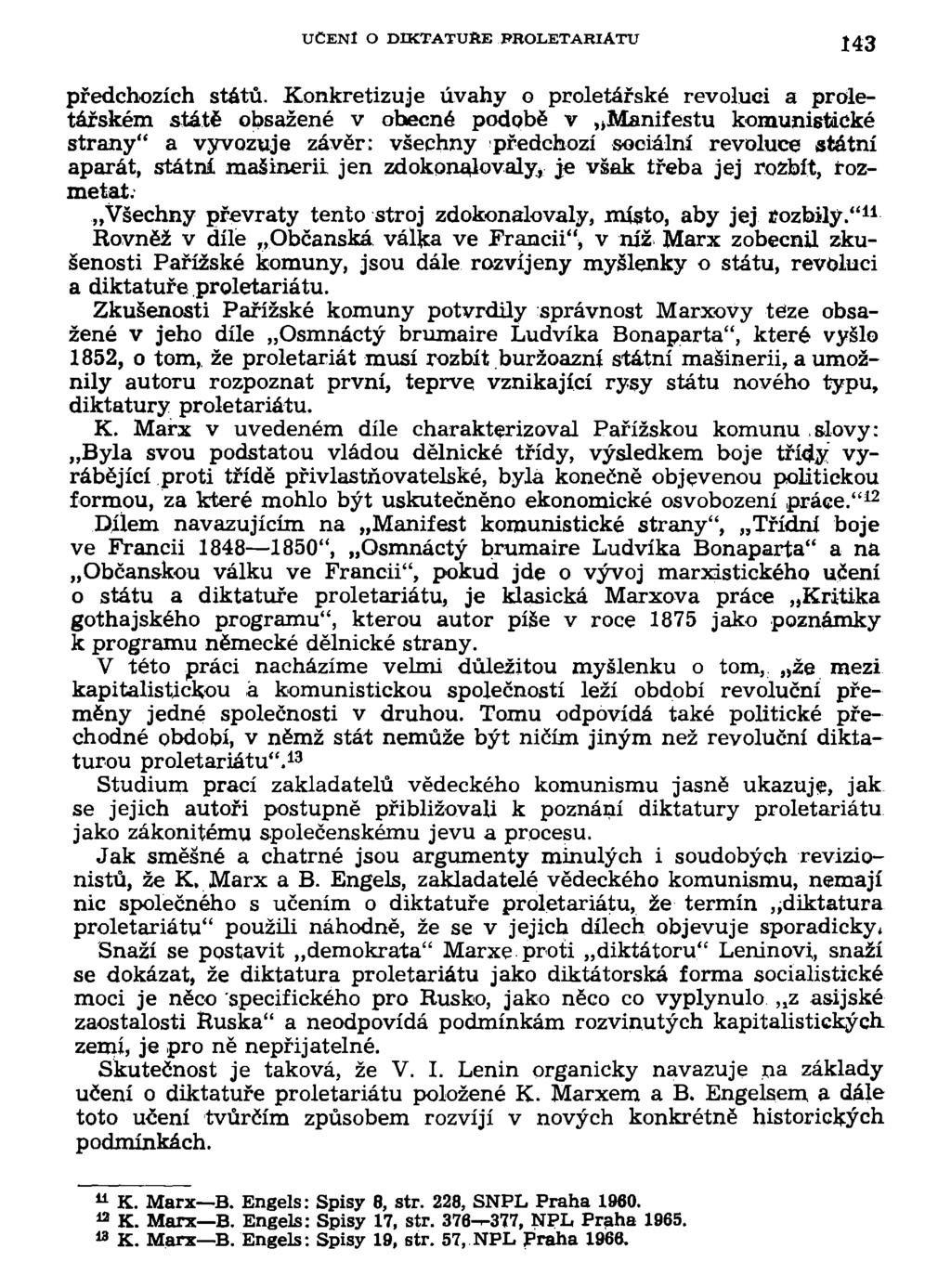 UCENl O DIKTATUŘE PROLETARIÁTU 143 předchozích států.