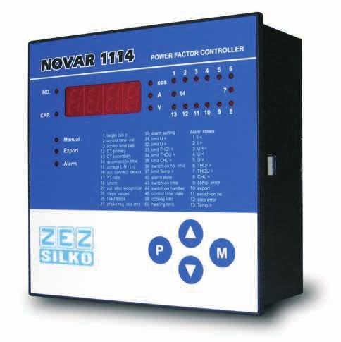 PFC CONTROLLER NOVAR 1106 / 1114 REGULÁTOR JALOVÉHO VÝKONU NOVAR 1106 / 1114 General description Novar 1106/1114 reactive power regulator is a fully automatic instrument allowing optimum control of