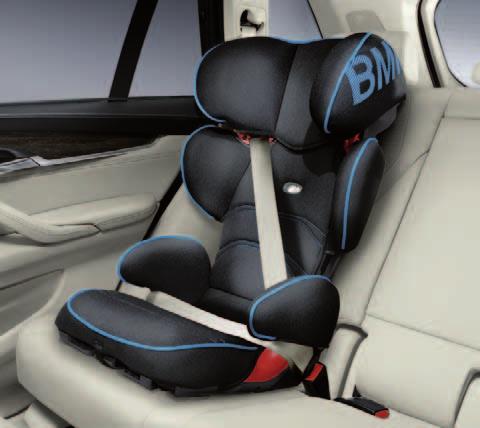 JEŠTĚ VÍCE KOMFORTU. BMW Junior Seat 2/3. Bezpečná radost z jízdy pro děti od 3 do 12 let (cca 15-36 kg nebo 95-150 cm). Sklon opěradla lze nastavit tak, aby dokonale kopíroval sedadlo vozu.