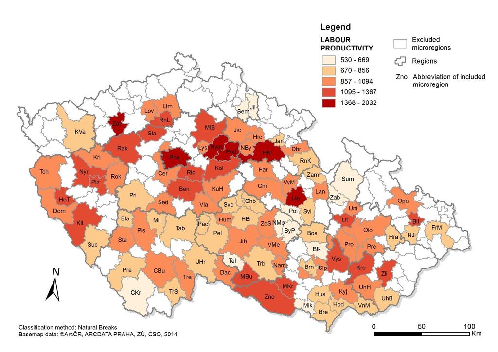 Regionální produktivita práce v