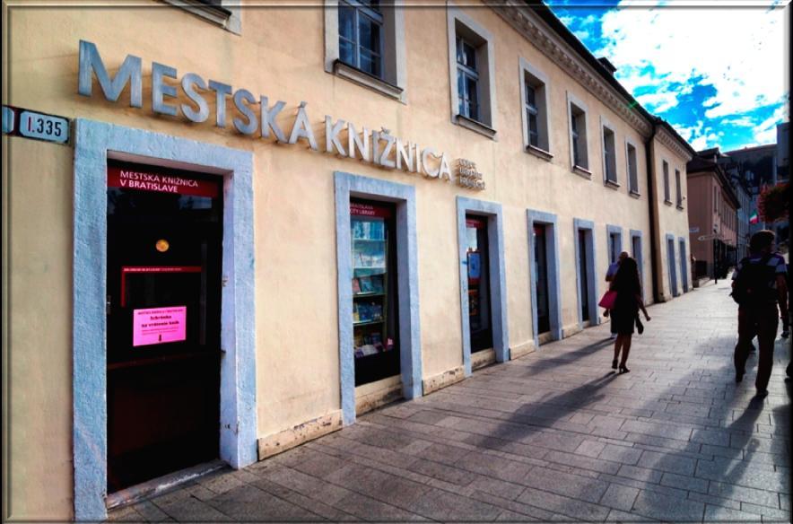 Foto Dano Veselský 2014 MESTSKÁ KNIŽNICA V BRATISLAVE ÚSEK LITERATÚRY PRE DETI A MLÁDEŽ, KAPUCÍNSKA 1 Bratislava 1 Tel.