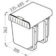 KOŠE NA ODPAD SESAMO objem 1 x 16 l / 2 x 8 l 3 x 235 x 334 mm prevedenie pevný ALADIN objem prevedenie 1 x 16 l / 2 x 8 l 300 x