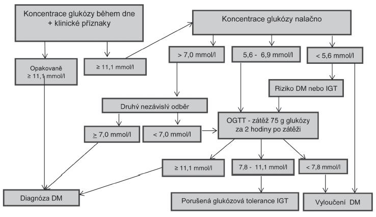 Obrázek 2: Schéma diagnostiky DM.