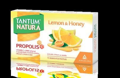 TANTUM NATURA LEMON & HONEY 15 gumových pastilek A-CERUMEN sprej / 40 ml FAKTU REKTÁLNÍ MAST 20 g Na podrážděný krk teplotními výkyvy a klimatizací.