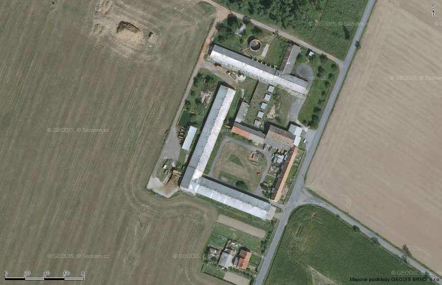 Fotodokumentace staveniště Letecký snímek areálu Příloha č. 2 jímka na kejdu stáj č.4 stáj č. 1 stáj č. 2 stáj č. 3 stáj č.