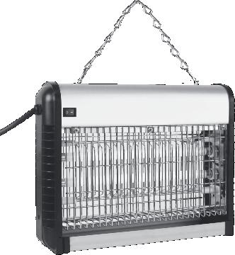 4 6 7 1 3 5 1. UV-A violet fluorescent tubes. inner, high-voltage grid (800 1000 V) 3. outer grid 4. on/off switch 5. insect collector tray 6. chain for hanging 7. power cable 1. UV-A lila fénycsövek.