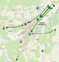 6 ZÁVĚR Směrový dopravní průzkum v Českém Krumlově byl realizován ve středu 9. 11. 2016. Byly zaznamenávány průjezdy vozidel vybranými profily na pozemních komunikacích na hranicích i uvnitř města.