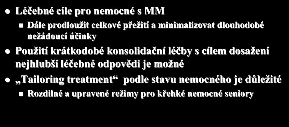 Dlouhodobým léčebným cílům je vhodné přizpůsobit diagnostické nástroje a léčebné strategie tak, aby i v reálné klinické praxi naši nemocní mohli dosahovat léčebných výsledků podobných jako v