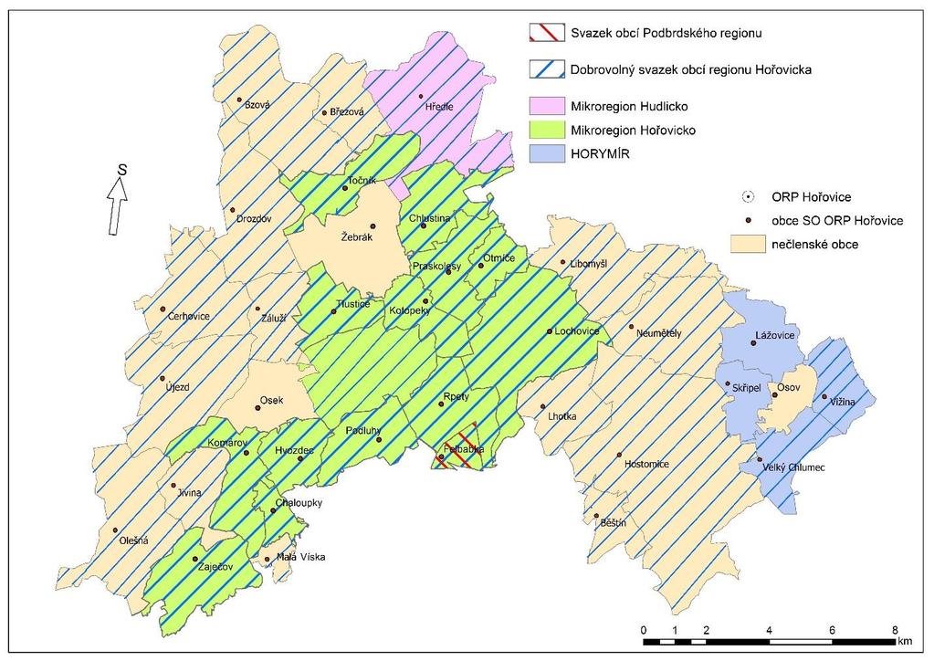 2 Souhrnná zpráva za všechny DSO v území Ve správním obvodu ORP Hořovice působí 6 dobrovolných svazků obcí (Dobrovolný svazek obcí regionu Hořovicka, Mikroregion Hořovicko, Sdružení obcí